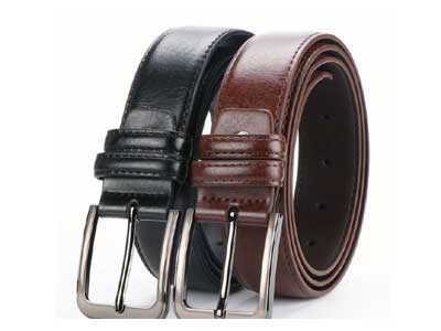 2pcs Men'S Leather Pin Buckle
