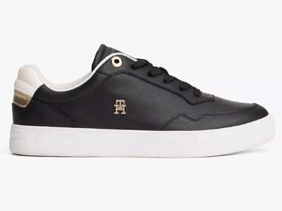 Metallic Leather Court Sneaker