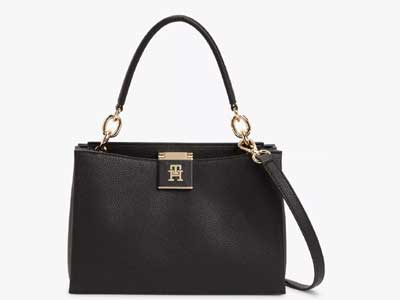 Monogram Clasp Medium Satchel Bag